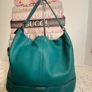 Coach Turquoise Leather Hobo Bag